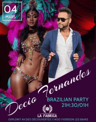 Brazilian Party ce samedi 4 mars avec DJ Decio Fernandes 🇧🇷#yverdon #yverdonlesbains #swissdj #swissartist #vaud #romandie #lafabricayverdon #brazilianparty #brazil